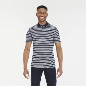 NIKE Dri-Fit Striped Short Sleeve Golf Polo Shirt
